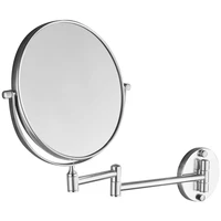 8 inch wall mounted bathroom mirror 360 degree telescopic folding 2 face double bath cosmetic mirrors for women men makeup gift