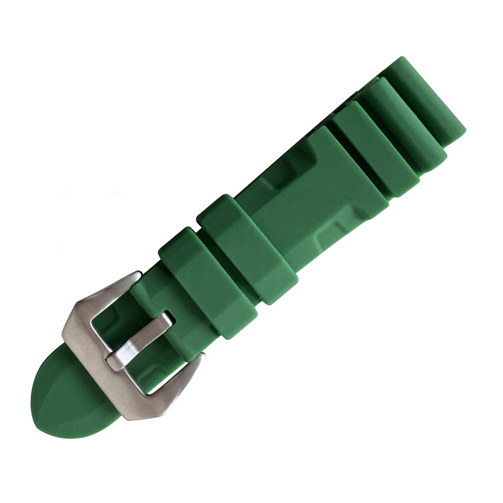 HQ 24 мм силиконовый резиновый ремешок для часов PAM Radiomir из нержавеющей стали с