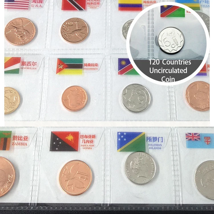 Монеты с флагом из 120 стран/регионов мира коллекция подарков Бесплатная доставка!