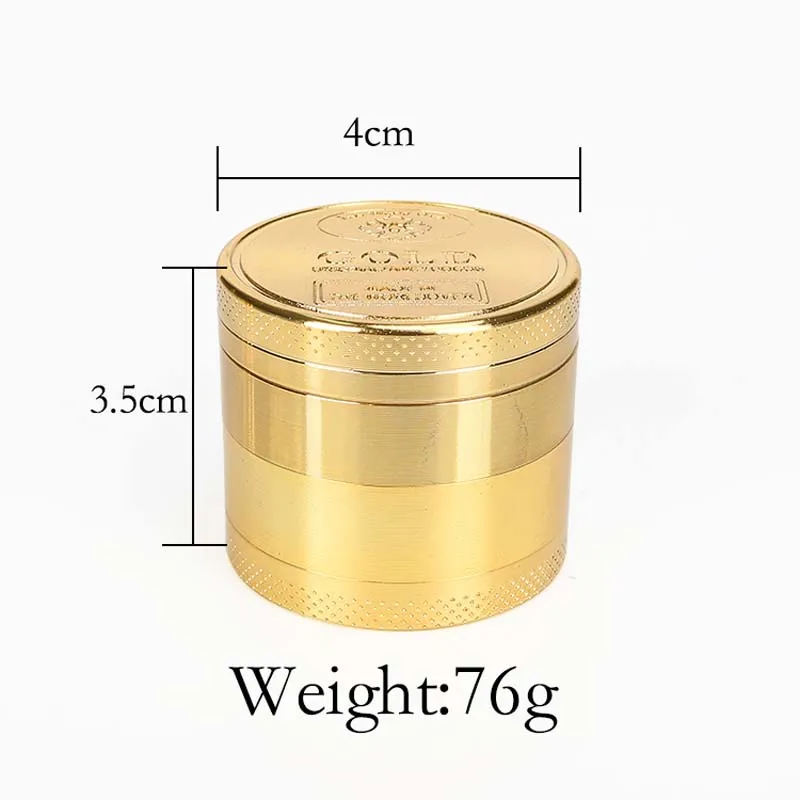 MOONKING 40 мм цинковый сплав точильщик табака 4 слоя Пользовательский логотип