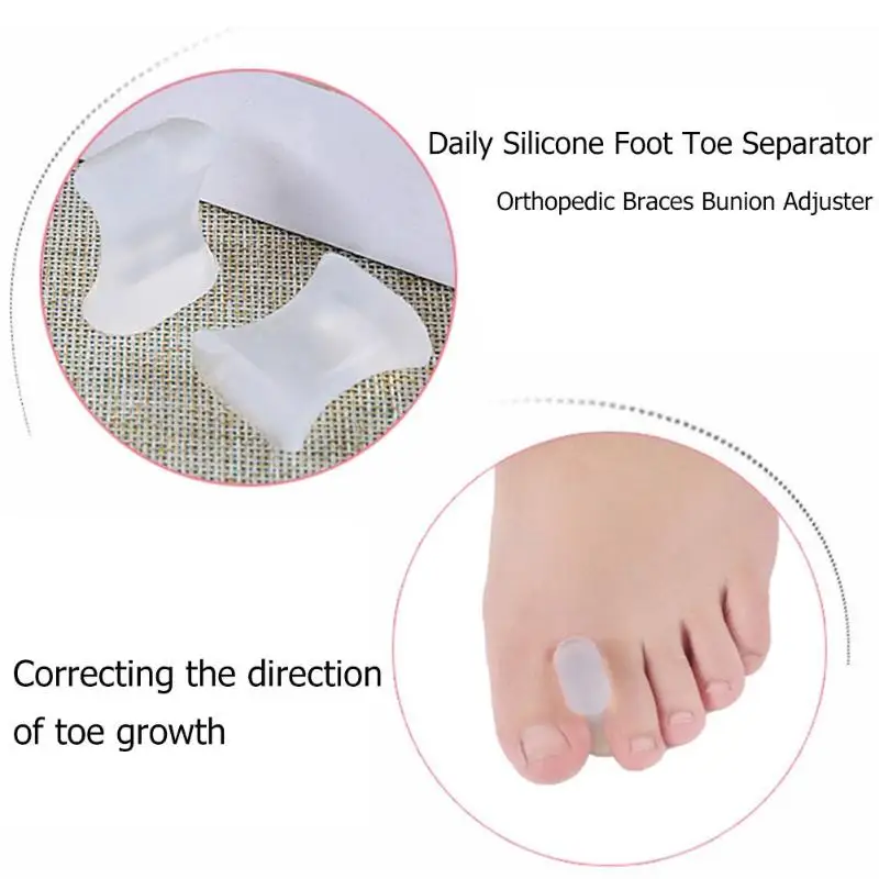 50Pair New Arrival Soft Silicone Toe Thumb Hallux Valgus Corrector Pad Straightener Separator Orthopedic Bunion Pain Relief enlarge