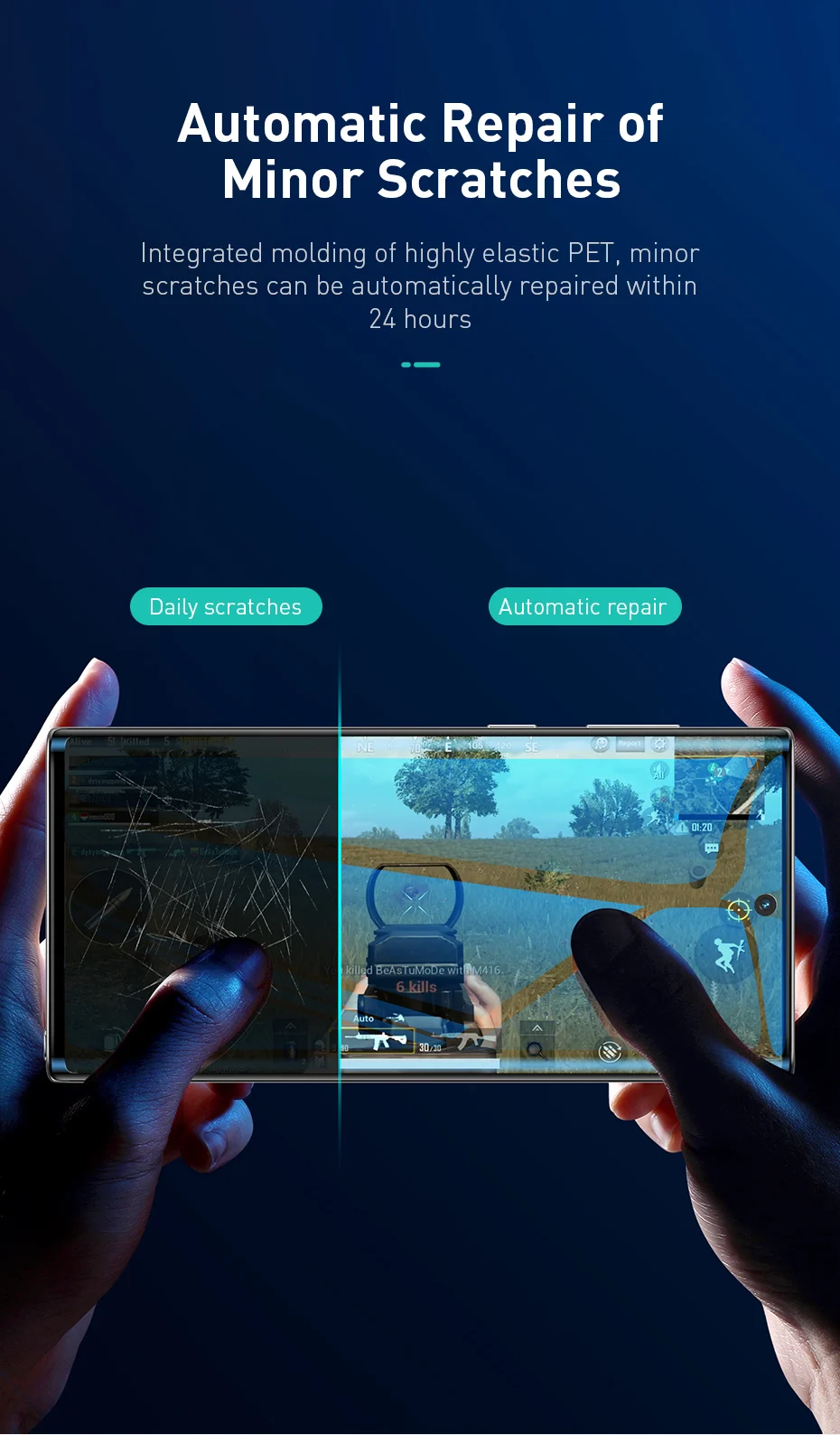 Прозрачная мягкая пленка Baseus, полностью изогнутая пленка, 2 шт, для samsung Galaxy Note10 Note10, анти-Взрывная пленка для экрана, тонкая пленка 0,15 мм