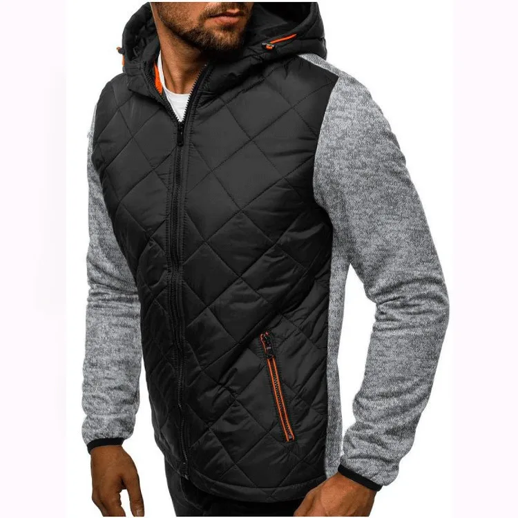 

Men Clothing Jackets Coats ​Fashion Hoodies Spliceing Zip Cardigan Plus Fleece Casual Jacket Coat Male Sweatshirts Dropshipping