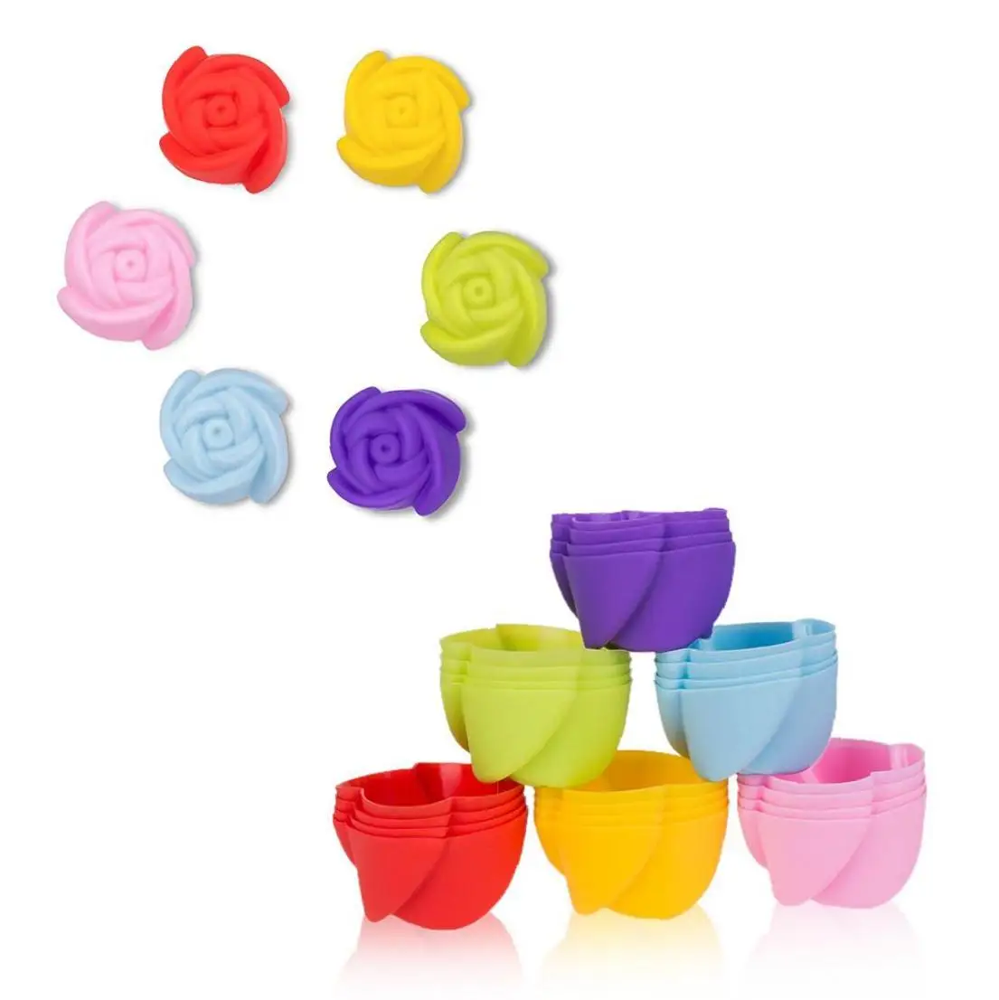 10 шт. Лепестки розы Силиконовые формы легко выпечки инструменты для Мусса Торт