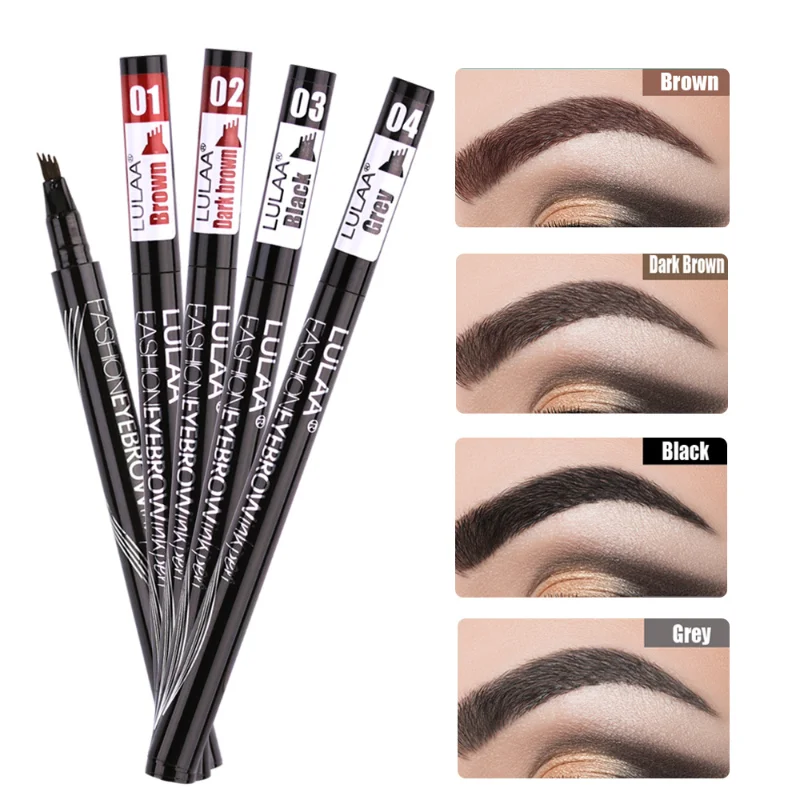

Eyebrow Pencil Waterproof and Sweat Is Not Easy To Fade Bleaching and Blooming Makeup Eyebrow Pencil 4 Fork Eyebrow Pencil