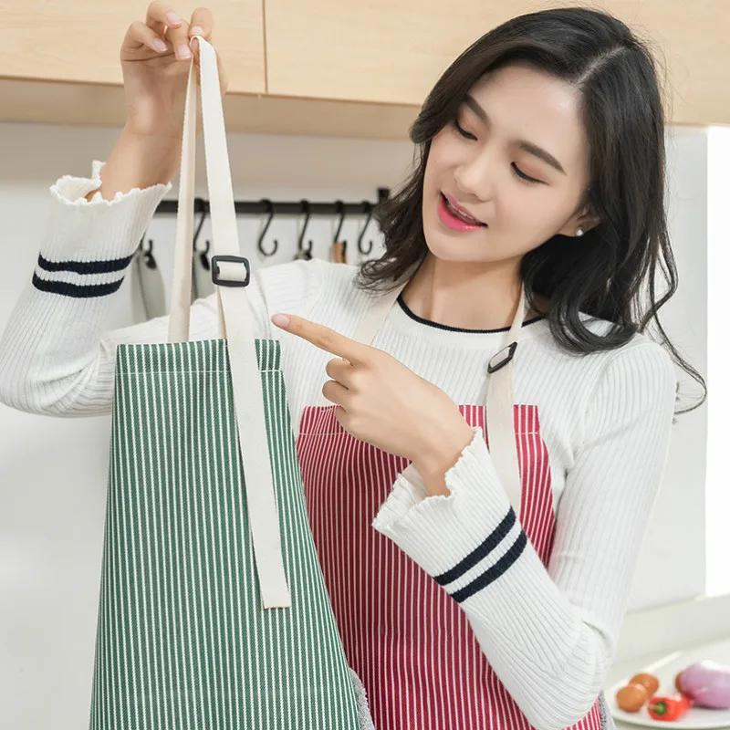 

Kitchen Aprons Adult Household Overalls with Hand Towels Oil-proof and Waterproof Kitchen Thickened Apron Buffalo Plaid