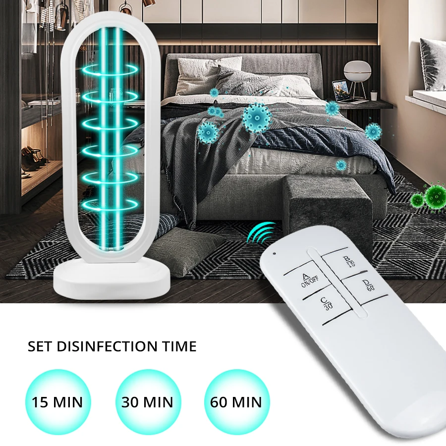 УФ светильник лизатор с дистанционным управлением 50 Вт лампа для дезинфекции