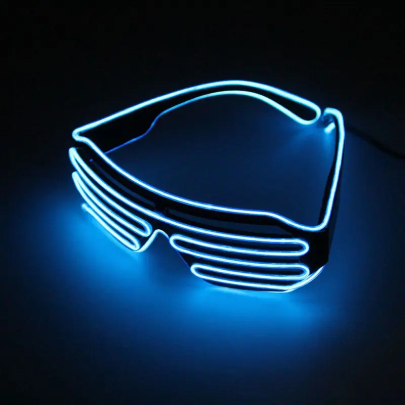 LO1 Модный 7 цветов мигающий EL Wire Led очки светящиеся вечерние декоративный светильник ing классический подарок яркий светильник подарок на фестиваль - Цвет: LO1