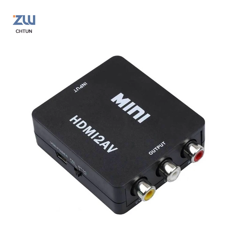 Адаптер HDMI RCA AV/CVBS HD 1080P Mini HDMI2AV видеопреобразователь для PS3 VCR DVD PALMTSC ПК|Кабели VGA| |