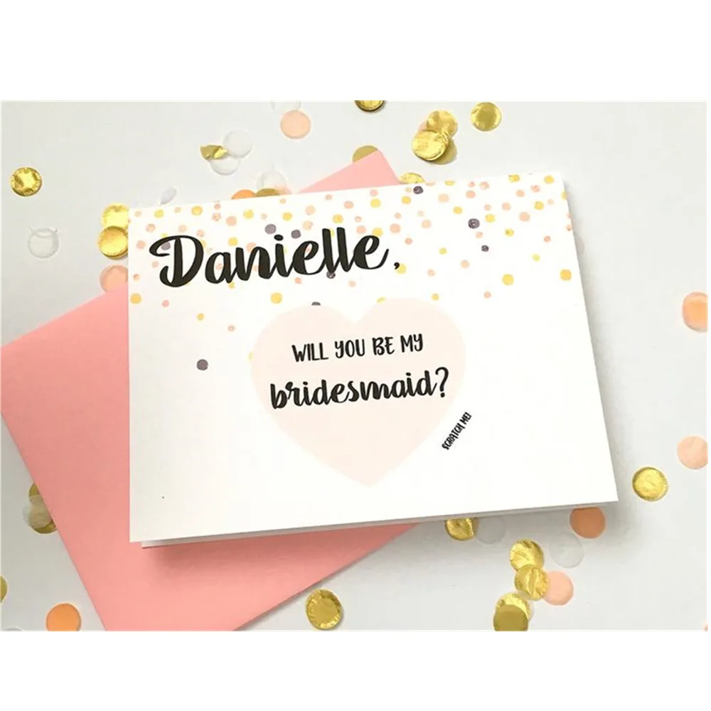 Индивидуальное предложение подружки невесты поцарапающаяся карта вы станете