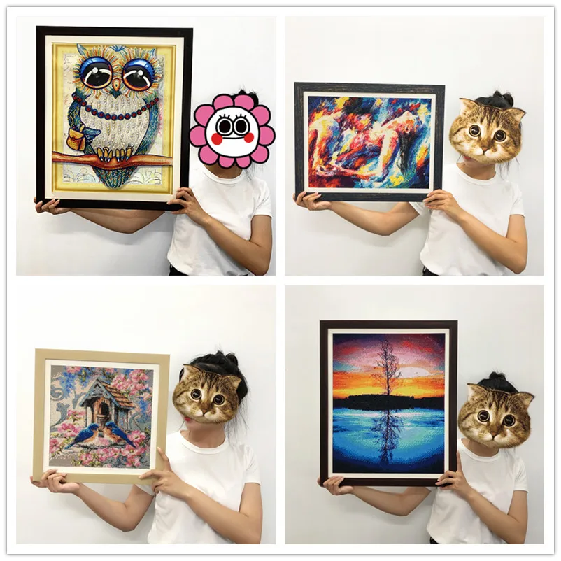 

30x40cm Wooden Frame DIY Picture Diamond Painting Frame Handmade Work Diamond Embroidery Gift Tools Drop shipping