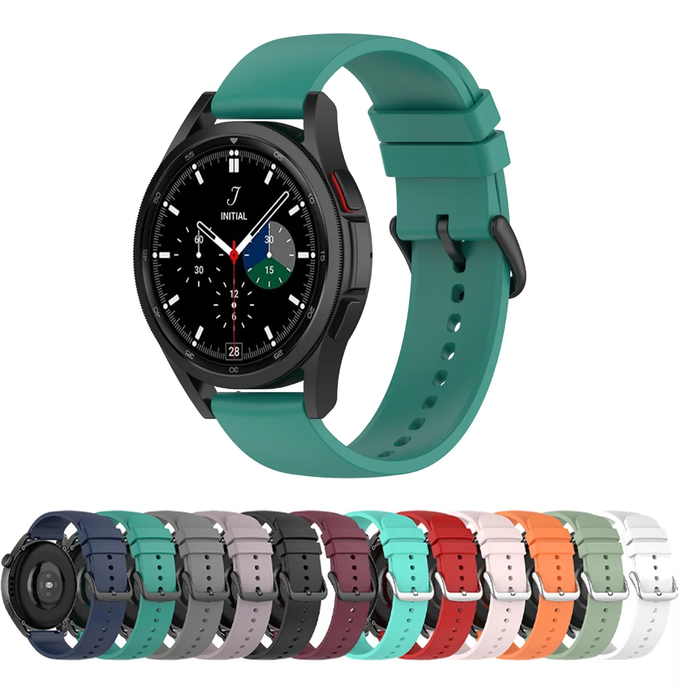 

20mm 22mm Strap Silicone Wristband Replacement Accessories For Samsung Galaxy Watch 4 40mm 44mm/4 Classic 42mm 46mm Bracelet