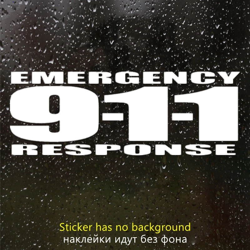

CK3103# наклейки на авто emergency 911 response водонепроницаемые наклейки на машину наклейка для авто автонаклейка стикер этикеты винила наклейки стайлинга автомобилей