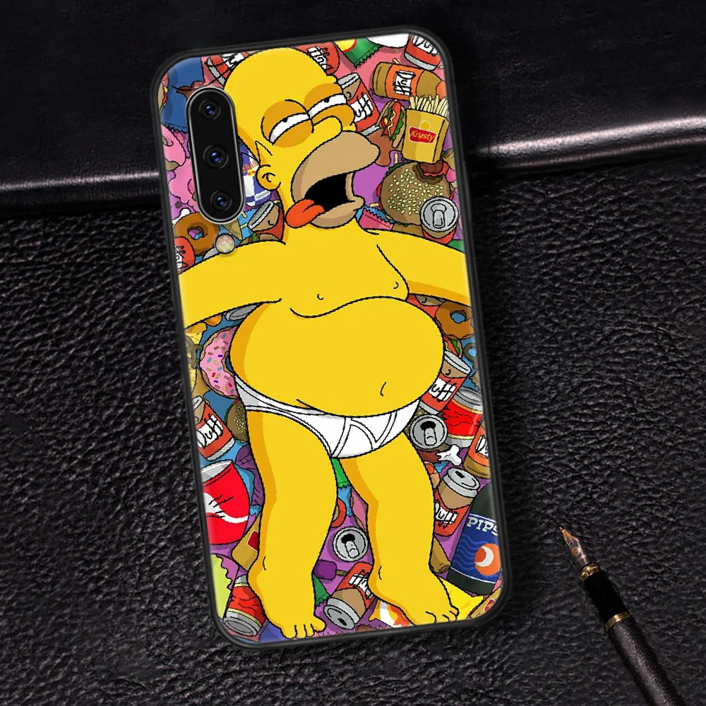 

Funny Simpson Cartoon Phone Case Cover For Samsung Galaxy A7 8 10 20 20e 21 30 30S 31 41 50 50S 51 70 71 91 black Bumper Luxury