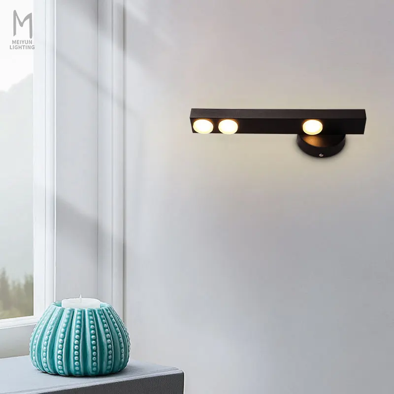 

Vintage Iron Industrial Retro Black Indoor Led Wall Lamps Modern