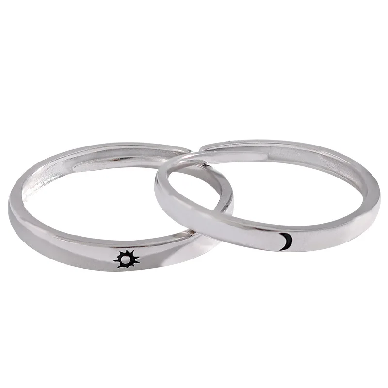 Модное парное кольцо 2020 с солнцем и луной простое для любви мужчин женщин