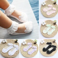 the latest summer baby cute sweet lace flower mesh breathable childrens socks non slip socks cute soft baby socks