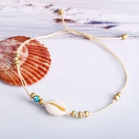 simple shell woven rice beads anklets foot jewelry leg new ankle bracelets for women gifts