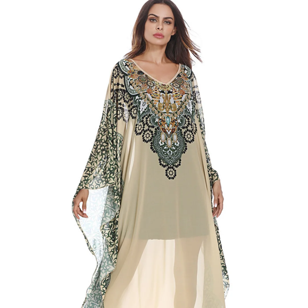 

Женское платье с этническим принтом, разноцветное платье с юбкой, индейка, лето 2021