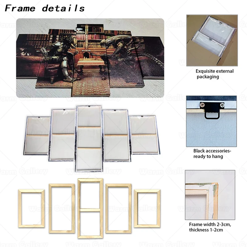 Настенная живопись картины холст печатный аниме модульный плакат 5 панелей Gundam