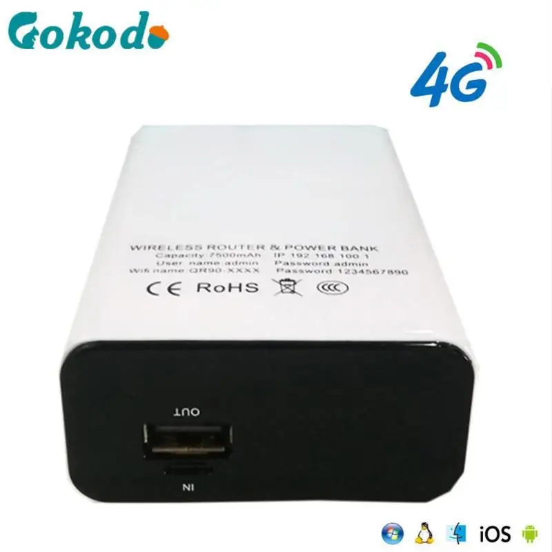 Q7 Мини Wi-Fi роутер беспроводной 4G LTE 7500 мАч батарея Powerbank Qualcomm 150 Мбит/с Низкое энергопотребление более высокая производительность стабильная