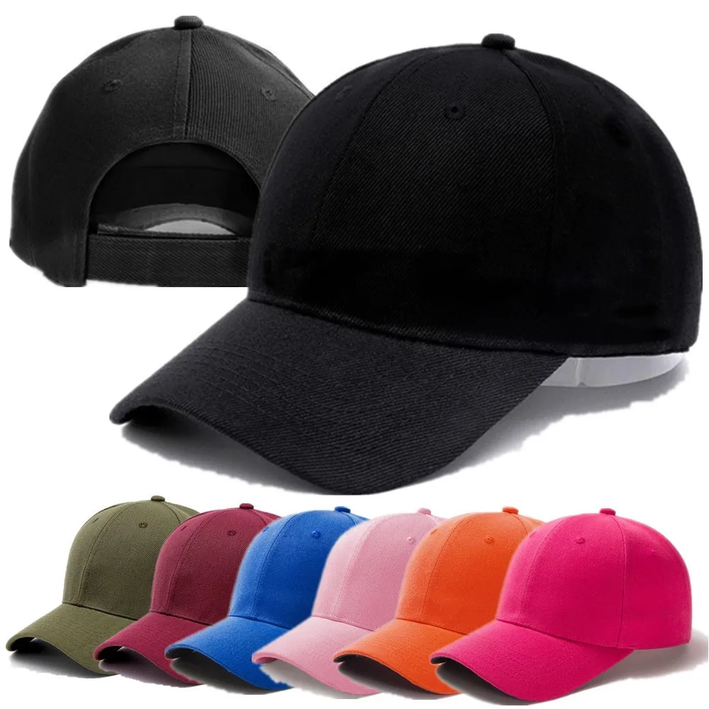 1 Pcs Uni Cap Casual Plain Acrylic Baseball Cap Adjustable Snapback Hats For Women Men Hip Hop Cap Street Dad Hat Wholesale