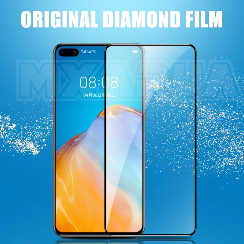 Закаленное стекло с защитой от трещин 9D для Huawei P30 P40 Lite E Защитная пленка экрана Nova