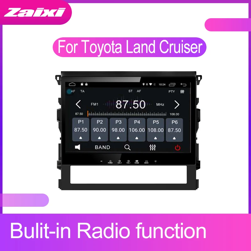 Автомобильный мультимедийный плеер ZaiXi для Toyota Land Cruiser 2016 ~ 2019 Android GPS Wi-Fi