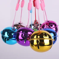 50pcs big colorful bell 4cm color printed bells necklace pendants kids children gift toys christmas xmas birthday party favors