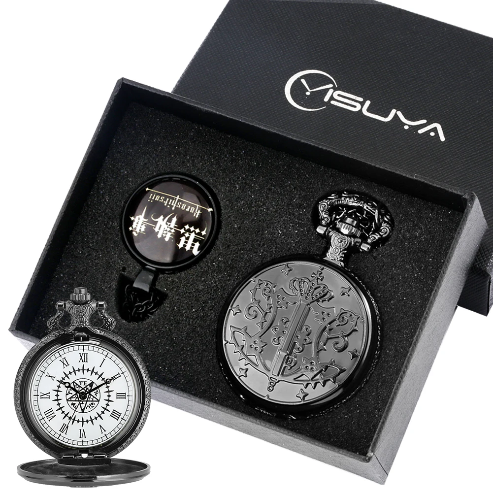 

Exquisite Practical Pendant Necklace Chain Quartz Pocket Watch with Gift Box Fashion Gift Sets for Friend