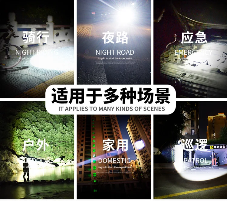 

Outdoor multifunction led Emergency Flashlight strong light charging ultra-bright long-range special forces Self defense Torch