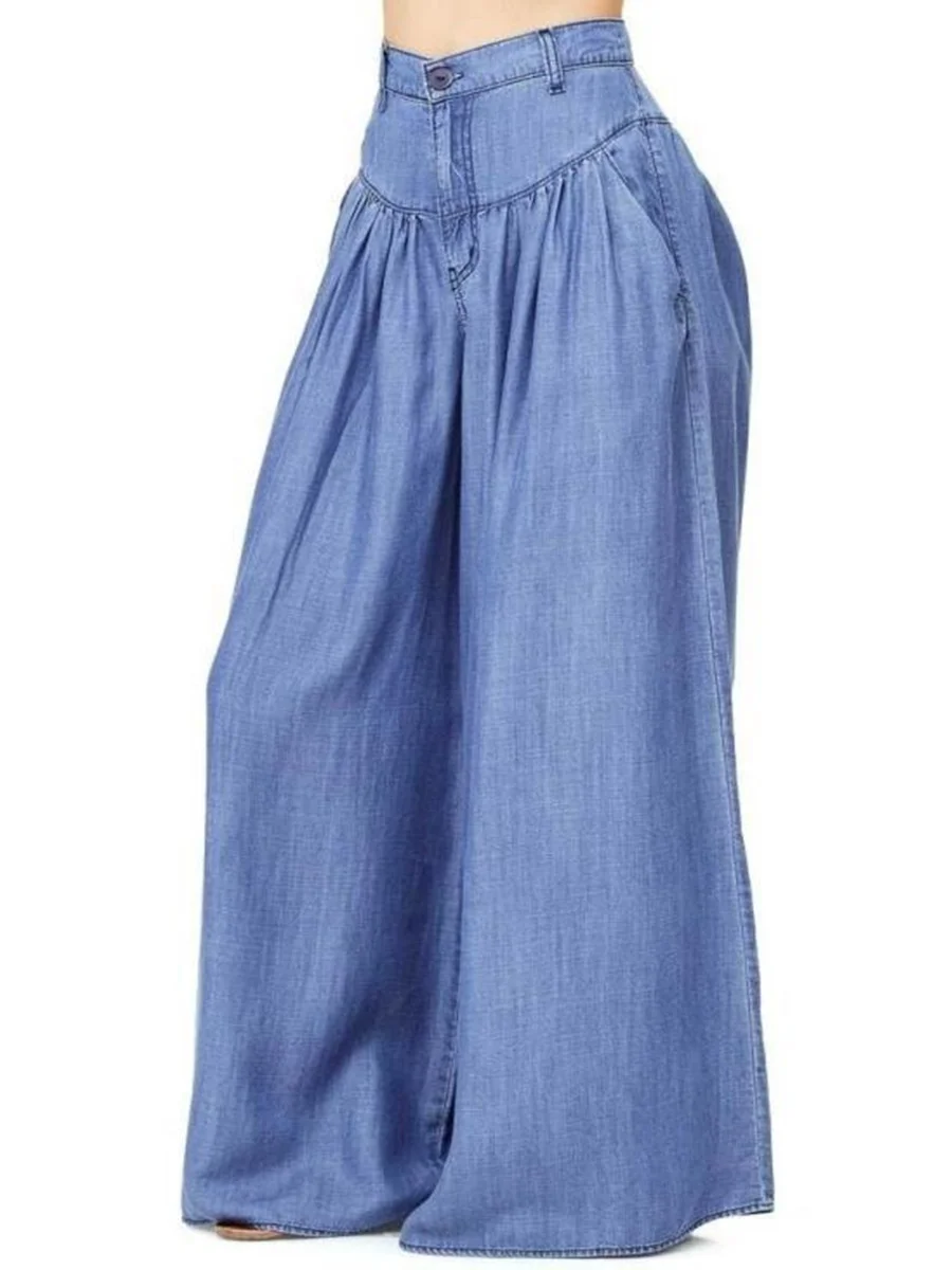 

Fattening and Enlarging Casual Pants Trousers Women's Solid Color Simple Wide Legs Summer Pants Flower Pattern Pants for Women