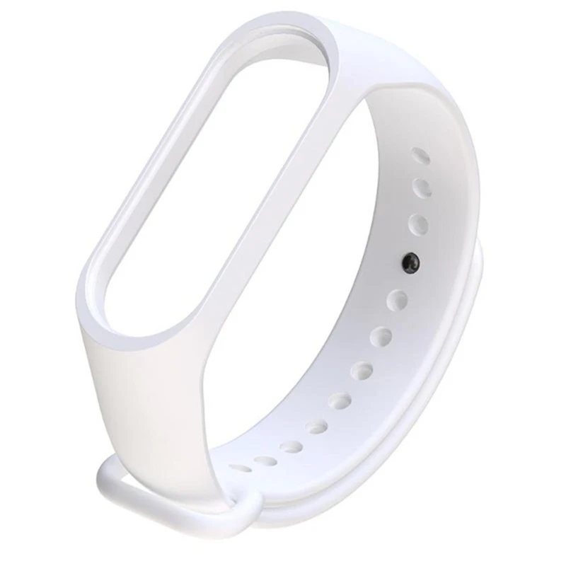 White Для Xiaomi mi Band 3 4 Ремешок Красочные Мягкие силиконовые сменные браслеты чехол для Xio mi Band 3 4 аксессуары для смарт-браслета - Цвет: White