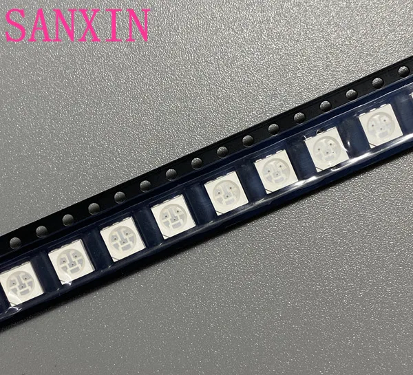 100 шт. SMD 5050 LED Chip Orange 20mA DC 2V светодиодный светильник светодиод лампы 600 605nm