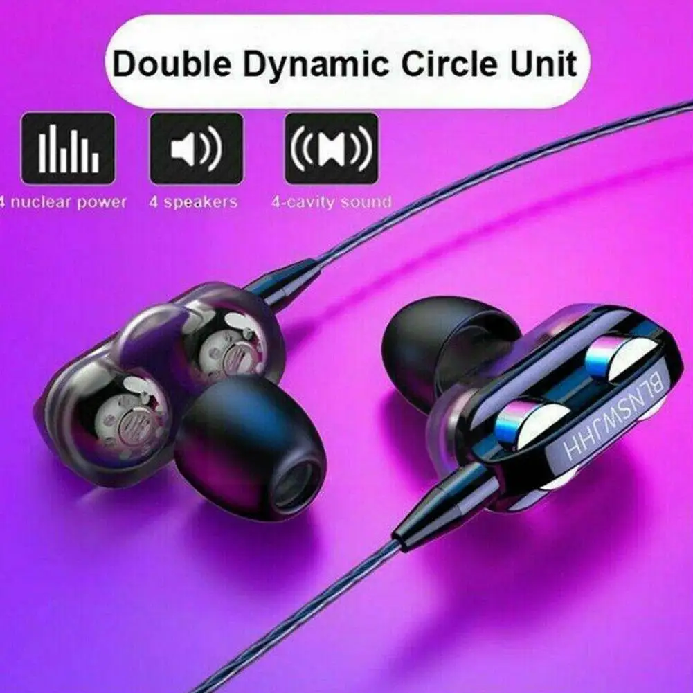 

New Earphone Universal 3.5mm In-ear Stereo Earbuds Quality Microphone Earphones Headset Built-in High Wired Earphone Headph J8s4