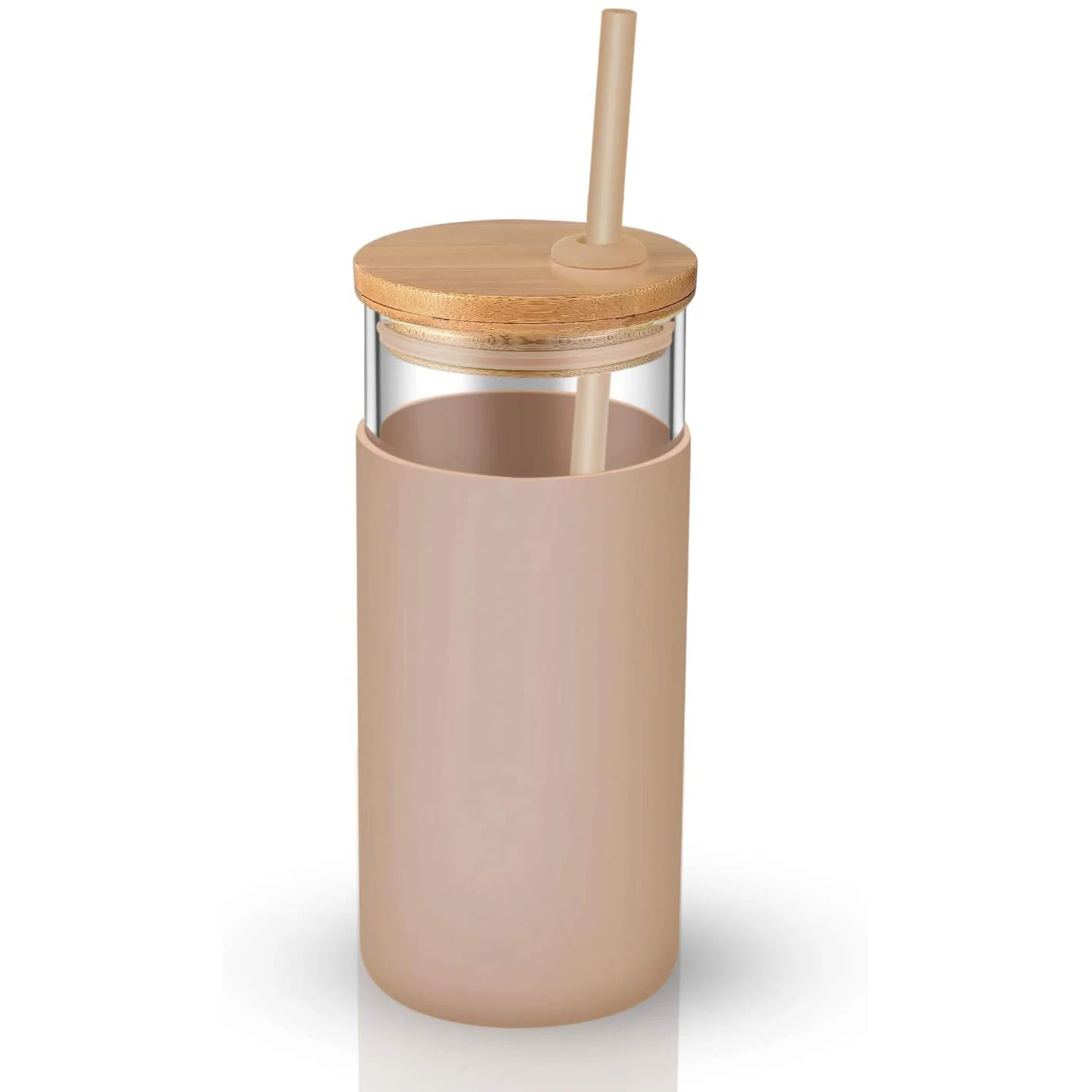 Straw Silicone Protective Sleeve Cute Water Cup Bamboo Lid B
