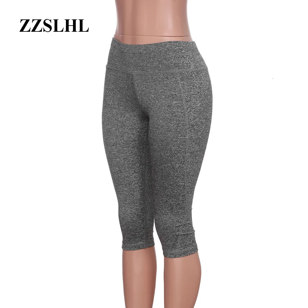 Штаны Для Йоги 3/4 женские укороченные штаны Капри спортивные Леггинсы леггинсы