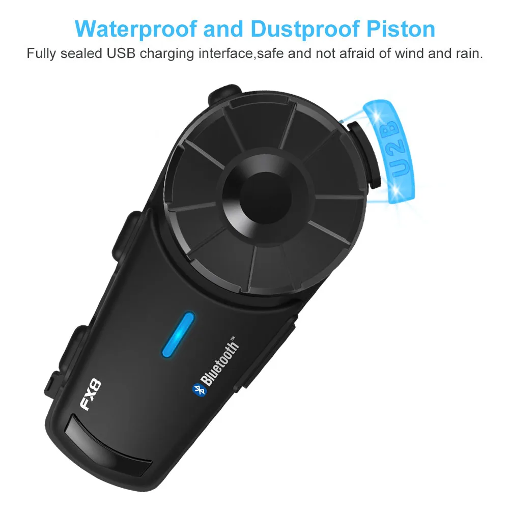 Fodsports FX8 мотоциклетный шлем Bluetooth Интерком мотоциклетный шлем гарнитура 1000 м 8 Rider BT Intercomunicador FM