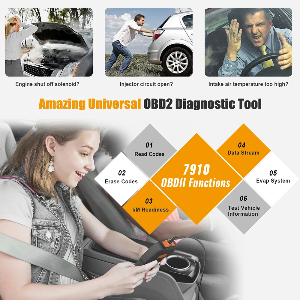 Автомобильный диагностический сканер Autophix 7910 OBD2 считыватель кодов сканирование