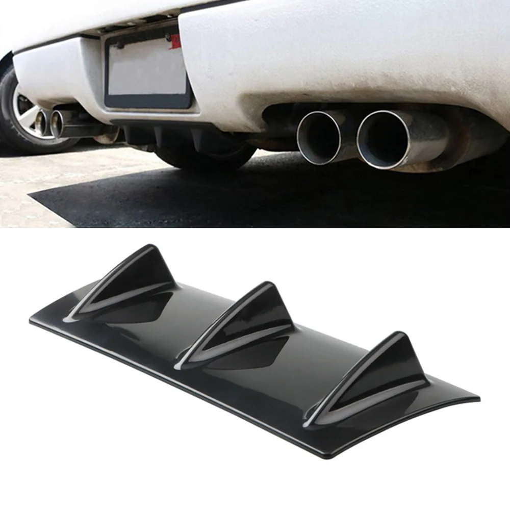 

Universal 35.5cm Car Rear Bumper Protective Accessories Spoiler Lip Diffuser Shark Fin Style