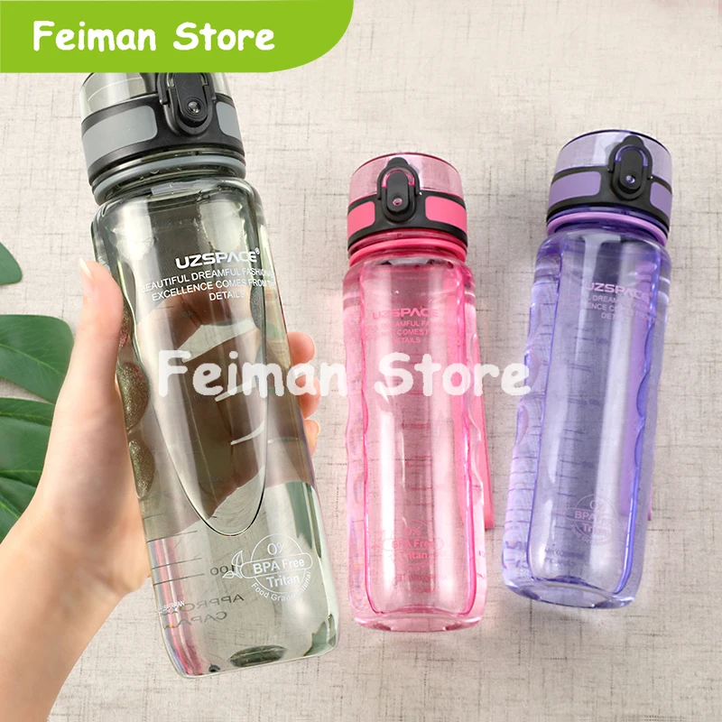 Пластик спортивные бутылки воды 350/500 мл рисунок плодов лимона шейкер для чая