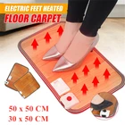 220V Электрический Утеплитель для ног средства ухода за кожей стоп грелку углерода с украшением в виде кристаллов зимние электрическое отопление Утеплитель для ног 2 режима глубокий древесины коврик для офиса