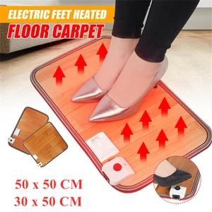 220V Электрический Утеплитель для ног средства ухода за кожей стоп грелку углерода с украшением в виде кристаллов зимние электрическое отопление Утеплитель для ног 2 режима глубокий древесины коврик для офиса