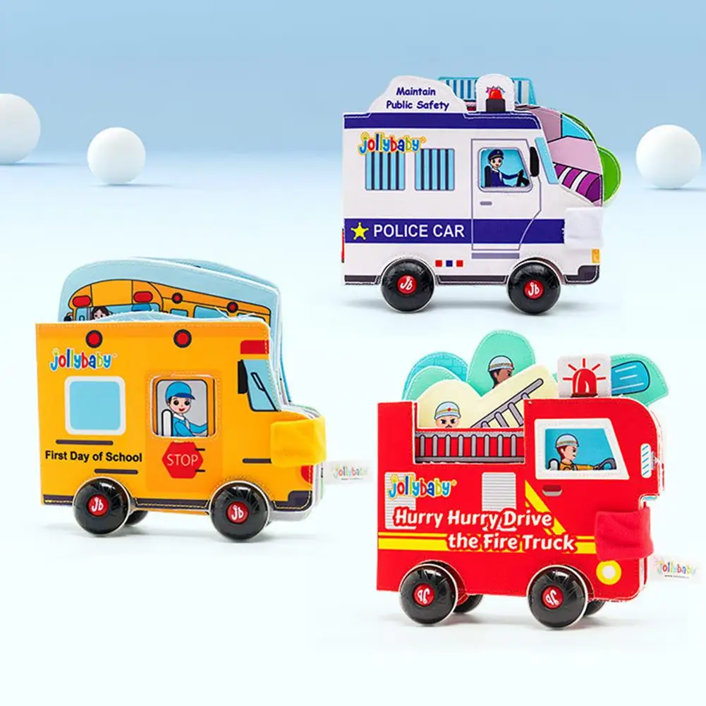 

Baby Cloth Books Early Education Sensory Development Interactive Toys Washable Soft Traffic Cloth Book for Babies Toddlers
