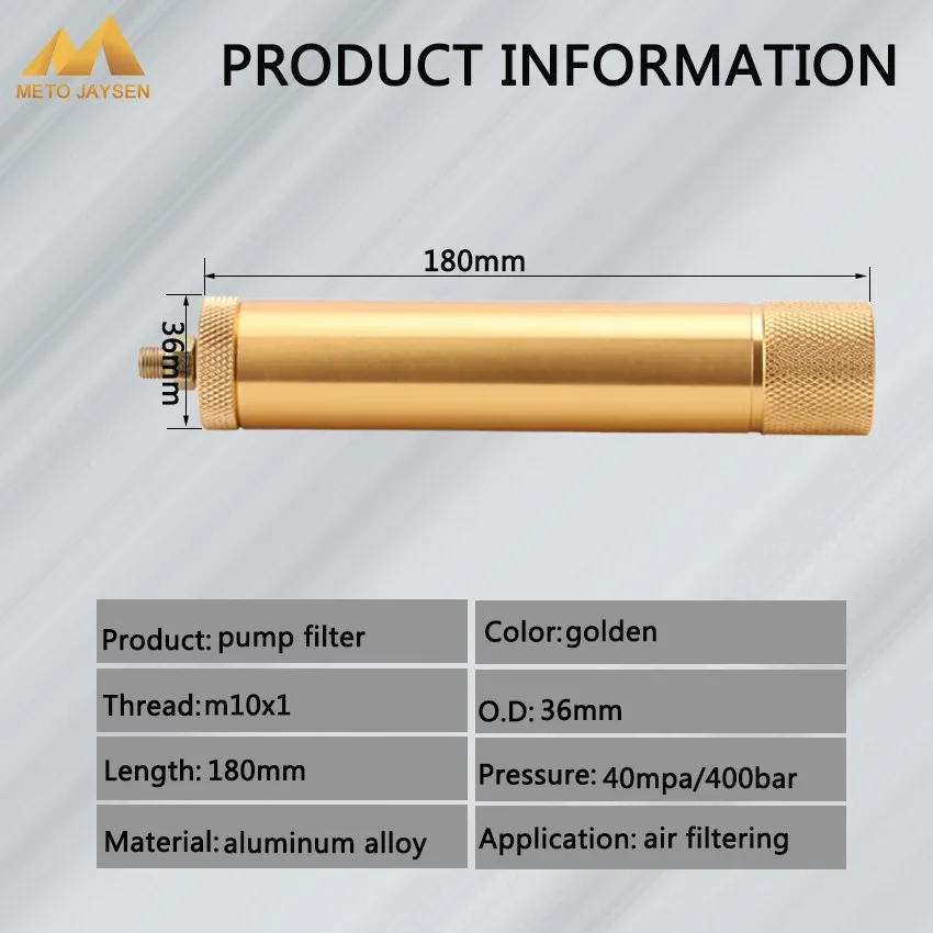 PCP Пейнтбол Airforce высокого давления ручной насос фильтр 40 МПа 180 мм длиной M10x1
