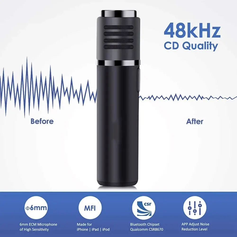 Беспроводной петличный микрофон нагрудный с Bluetooth запись лекций и