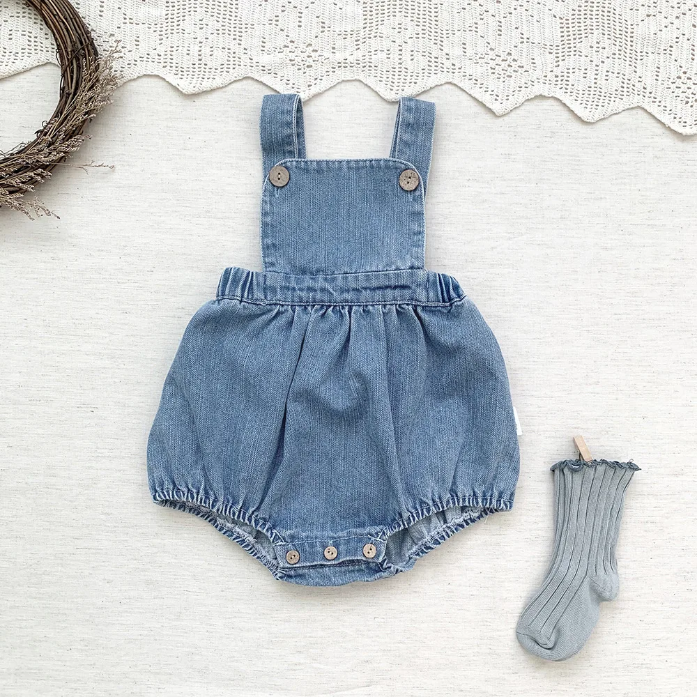 

Baby Boys Girls Clothing Sleeveless Baby Denim Bodysuits Kids Jumpsuit New Autumn Baby Denim Overalls Baby Boy Clothes Rompers