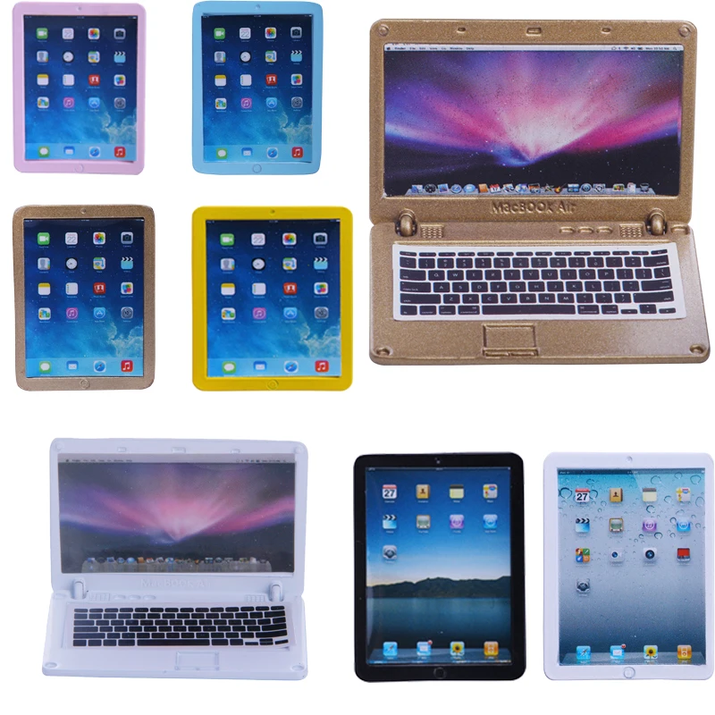 

7 Set Fashion Accessories Doll Toys Tablets & Computers For Babies & 14 Inch Dolls Girl's Toy Gift