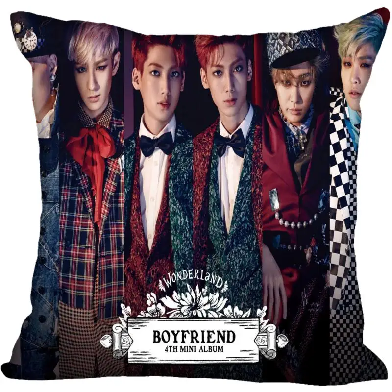 Корейская популярная новинка квадратные шелковые наволочки с принтом бойфренда