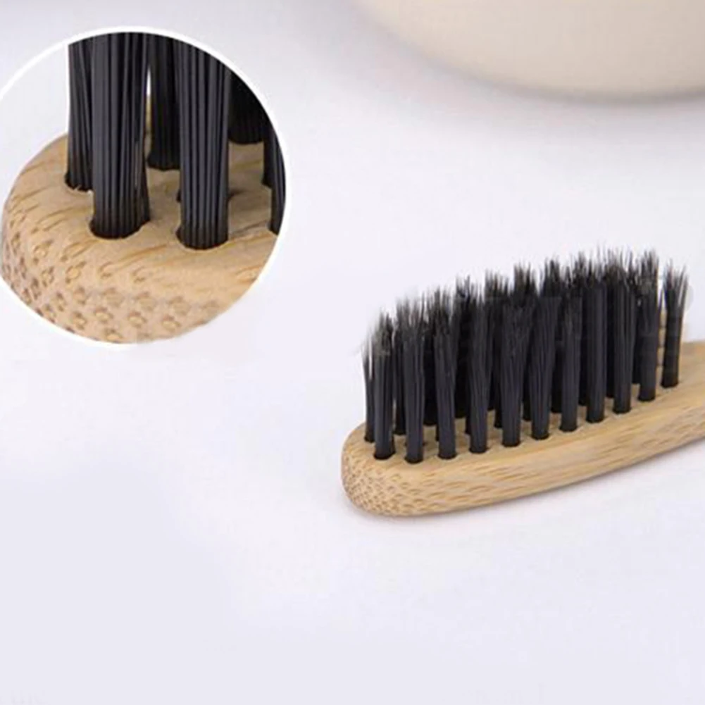 

Home Eco-friendly Bamboo Toothbrush Charcoal Soft Fine Bristles Bamboo Handle